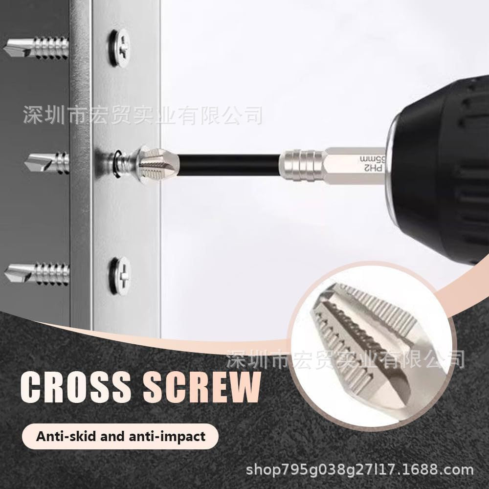 K5 anti-impact non-slip batch head with threaded cross strong magnetic drill starting head super hard hexagonal suit electric screwdriver