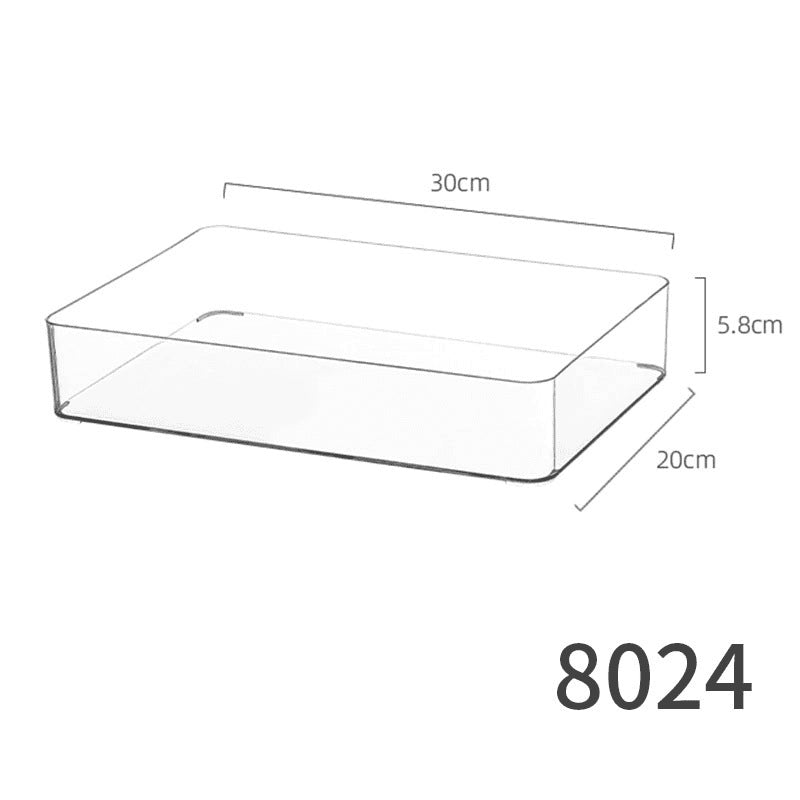 Food-Grade Storage Box, Acrylic Refrigerator Storage, Desktop Book Storage Box, Student Dormitory Sundries, Facial Mask Organization