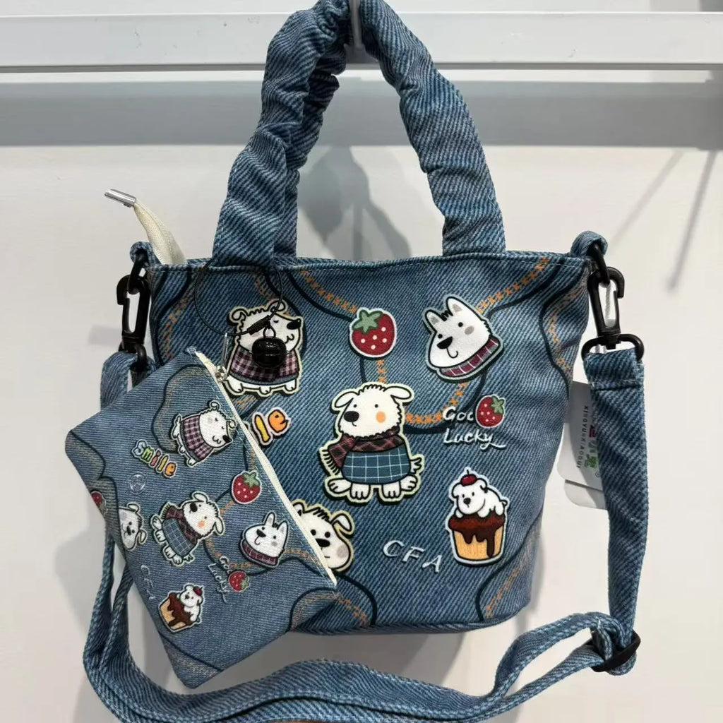 In-Stock New Small Cloth Bag Ins Cute Cartoon Women's Summer Cloth Bag Handbag Casual Tote Bag Upgrade Kasa & Pet