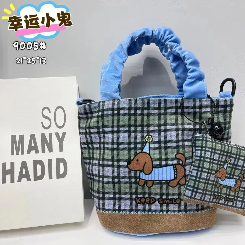 In-Stock New Small Cloth Bag Ins Cute Cartoon Women's Summer Cloth Bag Handbag Casual Tote Bag Upgrade Kasa & Pet