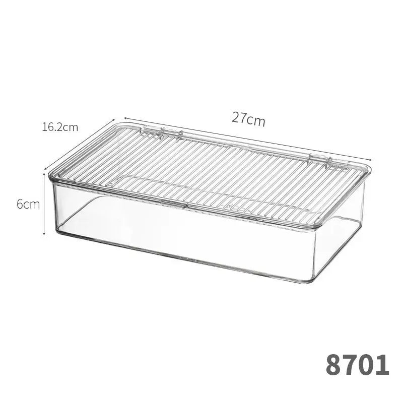 Desktop Storage Box with Lid Flip-Top Rectangular Transparent Acrylic Storage Box Kitchen Cosmetics Sundry Work Station Kasa & Pet