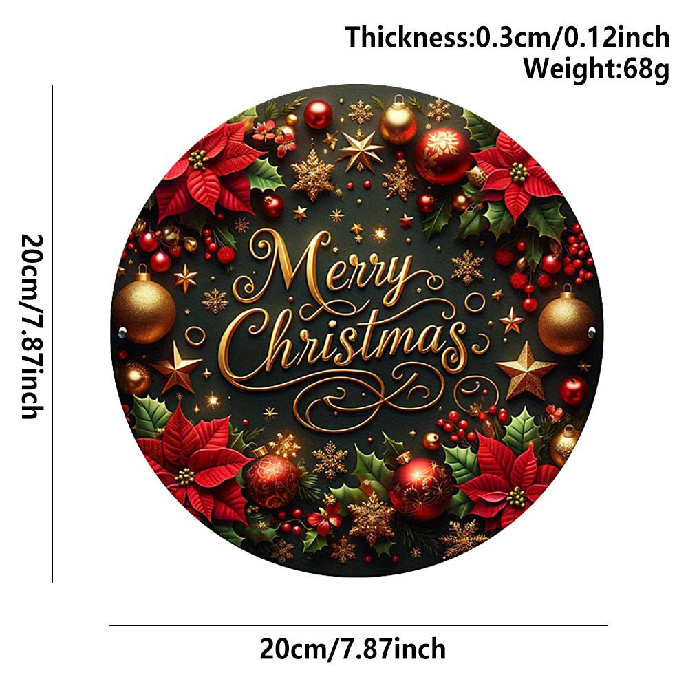 in stock Christmas Creative Hanging Wooden Crafts Round Door Sign Wooden Tag Series Decorative Pendant