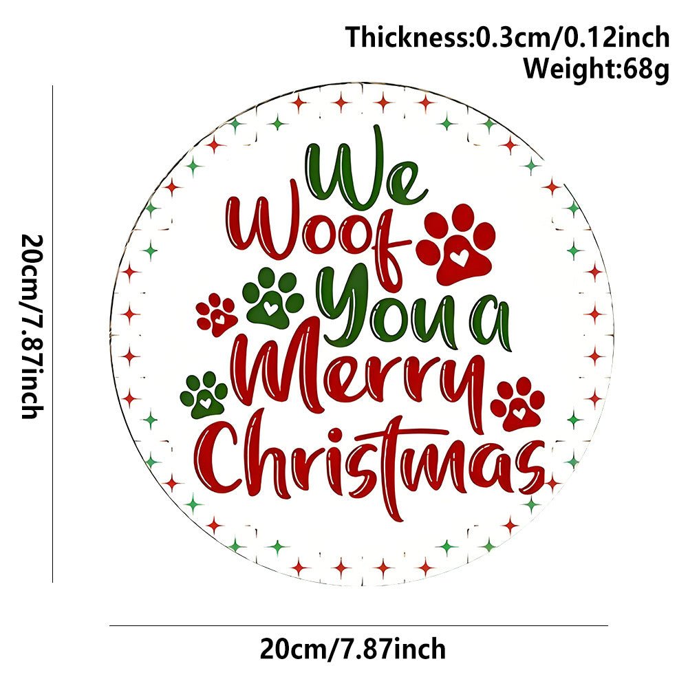in stock Christmas Creative Hanging Wooden Crafts Round Door Sign Wooden Tag Series Decorative Pendant