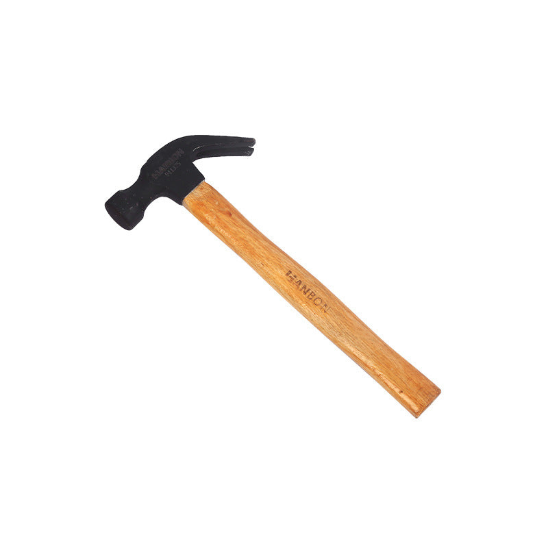 Factory Direct Sale Wooden Handle Claw Hammer Nail Hammer Hammering Hammer High Carbon Steel Household Construction Site Retail Carpentry Claw Hammer