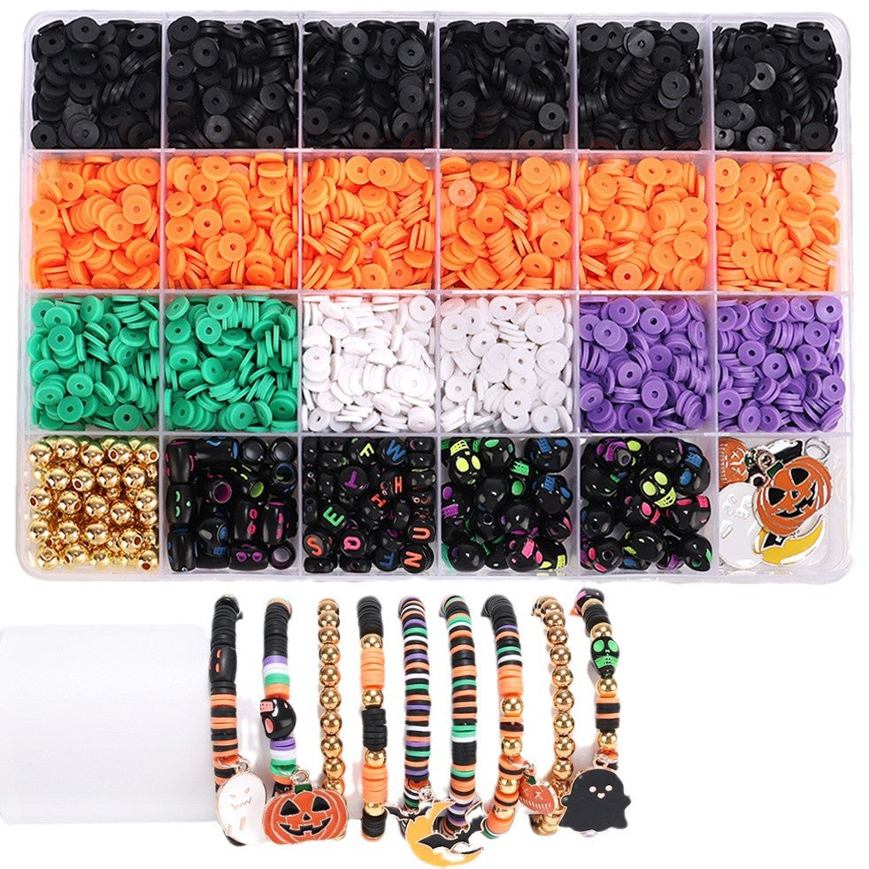 Halloween Style Soft Clay Pieces DIY Jewelry Accessories Kit Bracelet String Earrings Accessory Pack Wholesale Jewelry