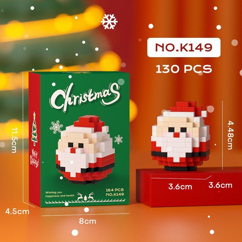 What is the cross-border Christmas building block ball micro-particle assembly puzzle snowman Christmas tree ornaments boys and girls gifts - Kasa & Pet