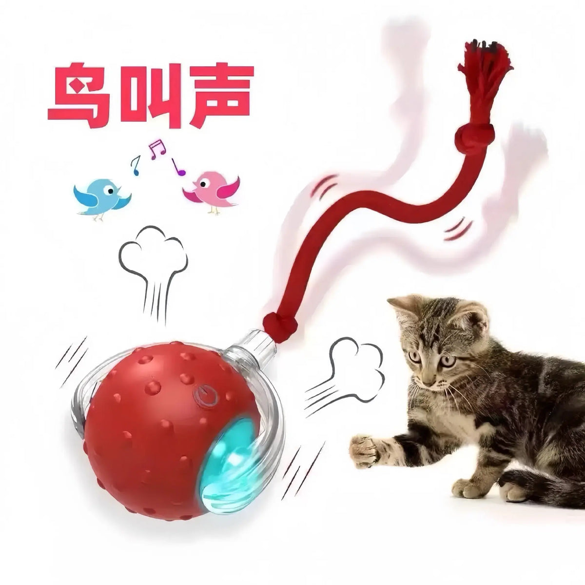 Cross-Border Cat Teaser Ball Pet Toy Ball Dog and Cat Self-Entertainment Boredom-Relief Gadget Pet Toy Cat Toy Pet Supplies Kasa & Pet