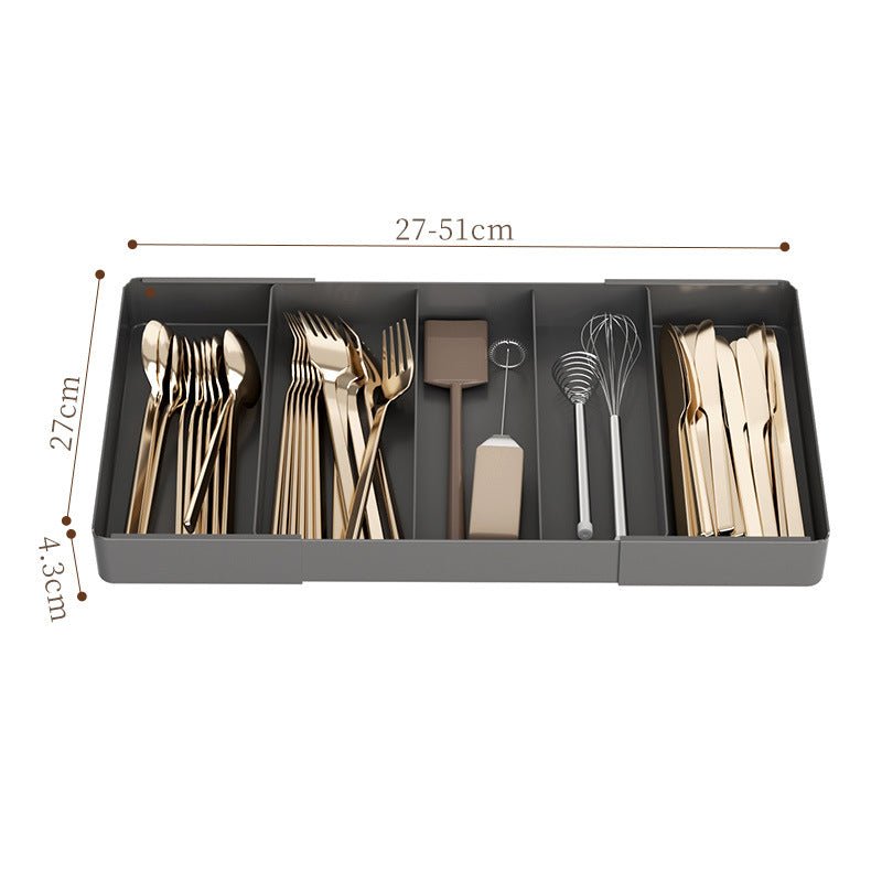 Kitchen Drawer Partition Tableware Storage Box Knife and Fork Chopsticks Storage Rack Kitchenware Storage Household Cabinet Built-in Partition - Kasa & Pet