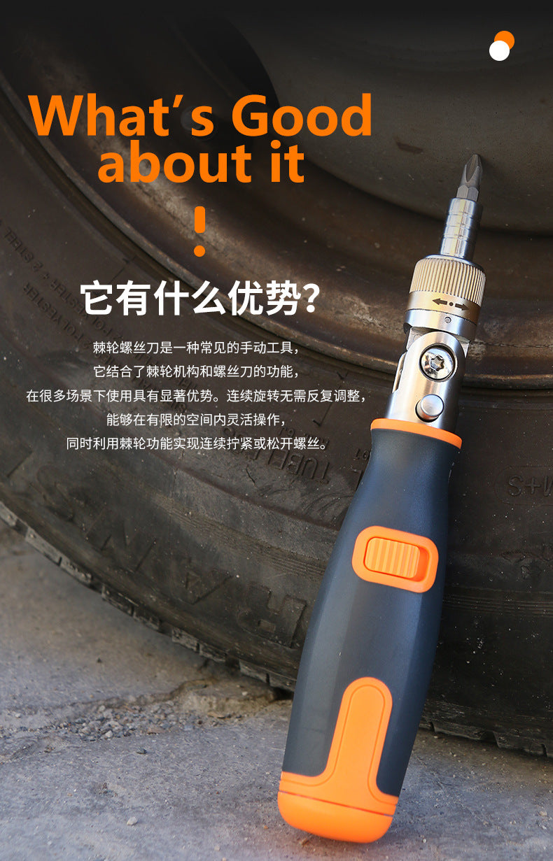 Multifunctional Ratchet Screwdriver Set, Cross-Shaped Multi-Angle Screwdriver, Labor-Saving Screwdriver Set, Customized