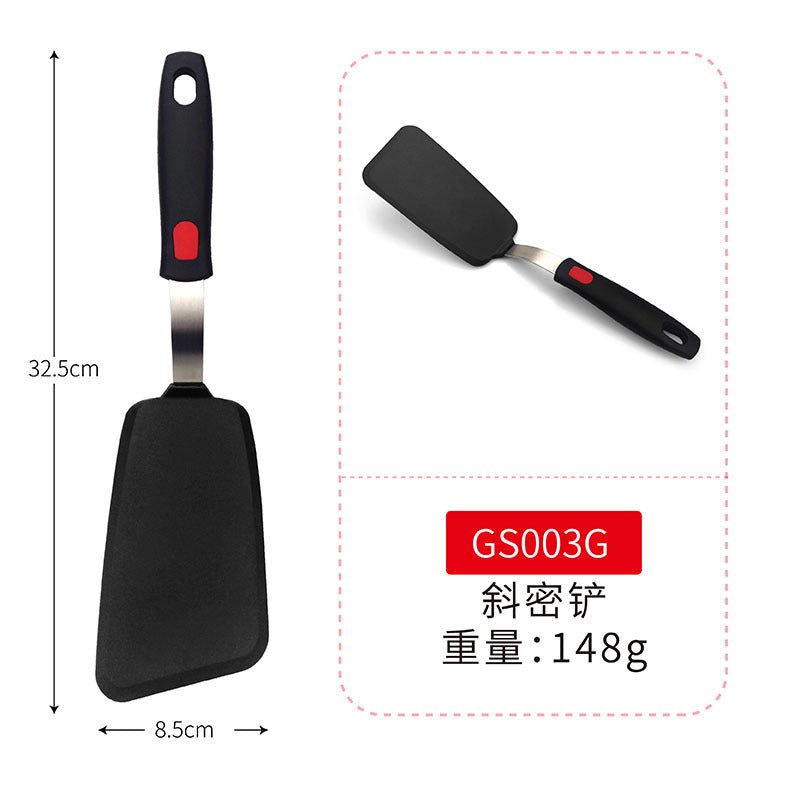 Cross-Border Silicone Cooking Utensils Non-Stick Pan Silicone Spatula Teppanyaki Cooking Spatula Pancake Tamagoyaki Spatula Leaking Spatula - Kasa & Pet
