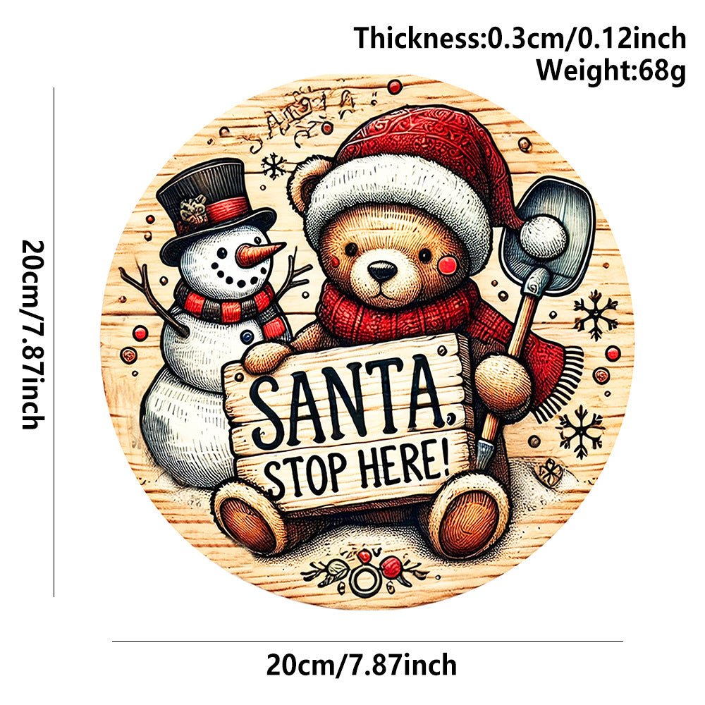 in stock Christmas Creative Hanging Wooden Crafts Round Door Sign Wooden Tag Series Decorative Pendant