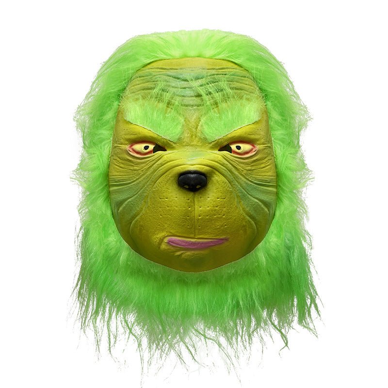 Popular Christmas clothing long hair monster cosplay Santa Claus green hair monster Grinch Christmas performance clothing - Kasa & Pet