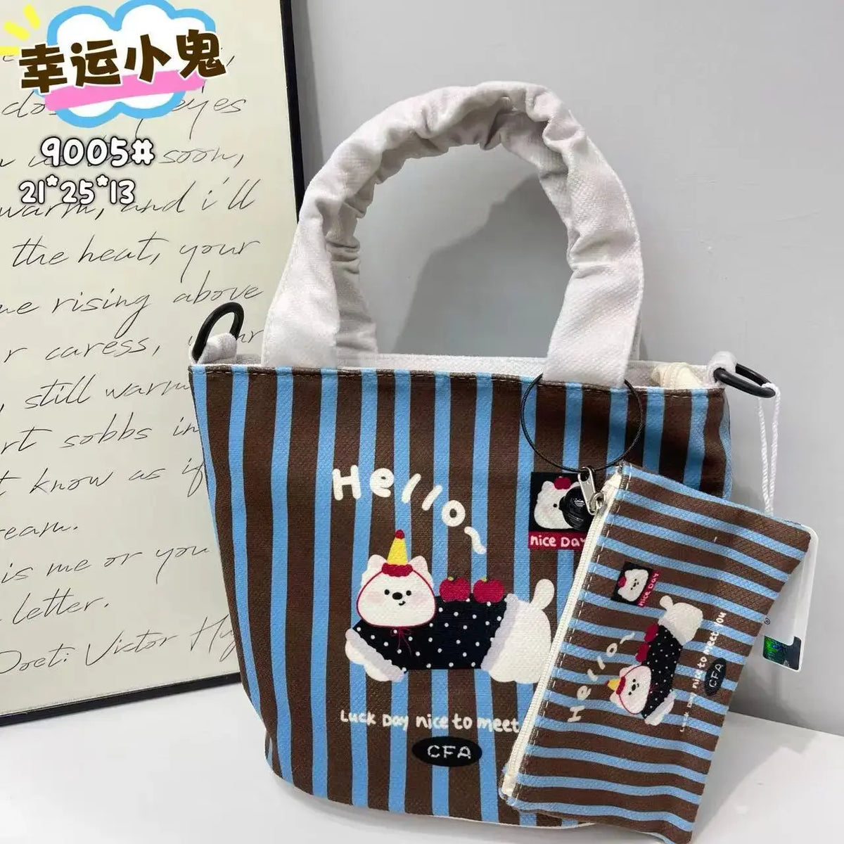 In-Stock New Small Cloth Bag Ins Cute Cartoon Women's Summer Cloth Bag Handbag Casual Tote Bag Upgrade Kasa & Pet