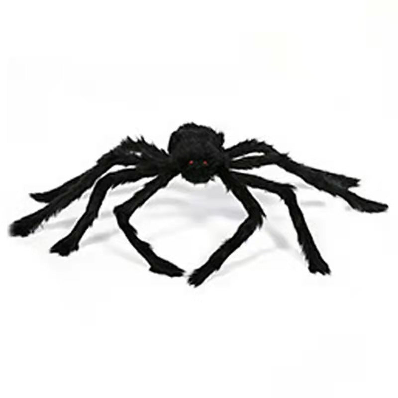 Halloween plush toy spider bar haunted house decoration props ghost festival spoof trick toy simulation big spider