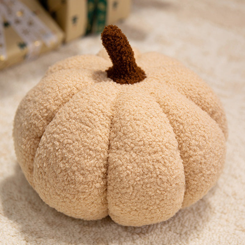 Ins Nordic Style Colorful Pumpkin Pillow Simulation Wave Dot Pumpkin Plush Toy Bedside Cushion Halloween Decoration