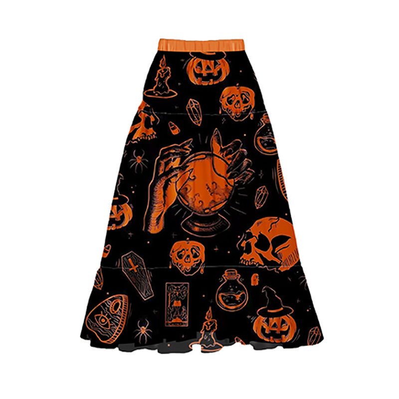 Halloween Limited Edition Swimsuit with Bows, Pumpkin Print Split Swimsuit, Cross-Border Hot Style and Sexy