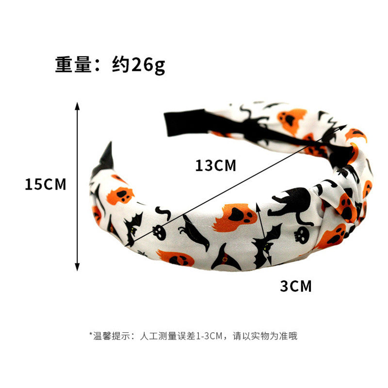 Cross-border wholesale Amazon Halloween pumpkin knotted hairband high cranial top headband hairpin high sense hair cave hair accessories