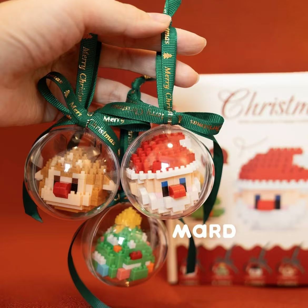 What is the cross-border Christmas building block ball micro-particle assembly puzzle snowman Christmas tree ornaments boys and girls gifts - Kasa & Pet