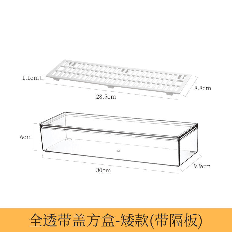 Food-Grade Storage Box, Acrylic Refrigerator Storage, Desktop Book Storage Box, Student Dormitory Sundries, Facial Mask Organization