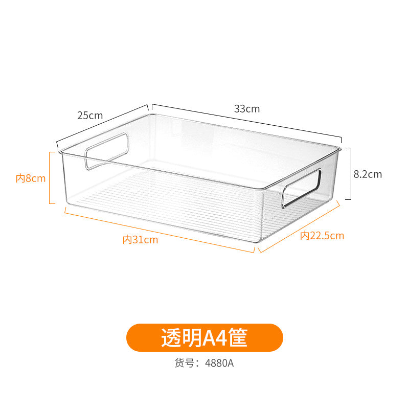 Food-Grade Storage Box, Acrylic Refrigerator Storage, Desktop Book Storage Box, Student Dormitory Sundries, Facial Mask Organization