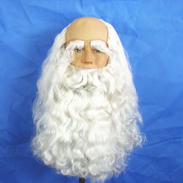 European and American Christmas Series Export Cos Wig Manufacturer Santa Claus Role-Playing Christmas Curly Beard Props