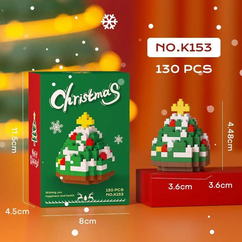 What is the cross-border Christmas building block ball micro-particle assembly puzzle snowman Christmas tree ornaments boys and girls gifts - Kasa & Pet