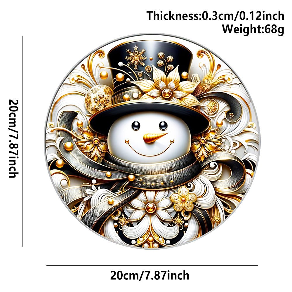 in stock Christmas Creative Hanging Wooden Crafts Round Door Sign Wooden Tag Series Decorative Pendant