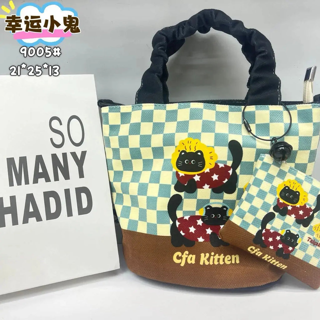 In-Stock New Small Cloth Bag Ins Cute Cartoon Women's Summer Cloth Bag Handbag Casual Tote Bag Upgrade Kasa & Pet