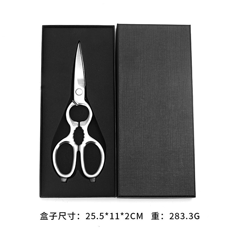 Stainless Steel Kitchen Scissors Yangjiang Knife Scissors All Steel Sanding Multi-use Gourd-shaped Strong Chicken Bone Scissors Kitchen Scissors - Kasa & Pet