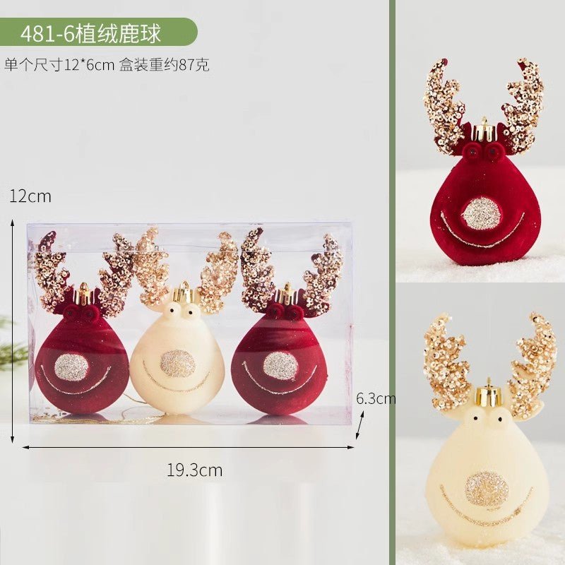 Christmas Tree Decoration Home Gold Velvet Bow Large Pendant Photo Atmosphere Props Atmosphere Flocking Bow - Kasa & Pet