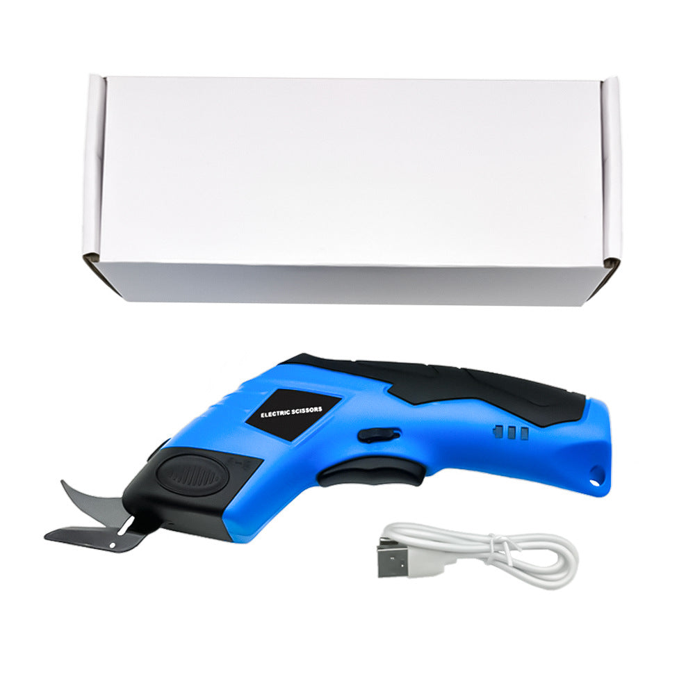 3.6V lithium battery scissors cloth cutting scissors charging cloth cutting tungsten steel electric scissors cloth leather trimming charging scissors