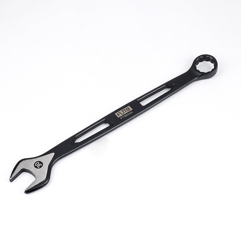 [Industrial dual-purpose wrench] Chrome vanadium steel forged handle hollow black quick wrench extended open-end wrench
