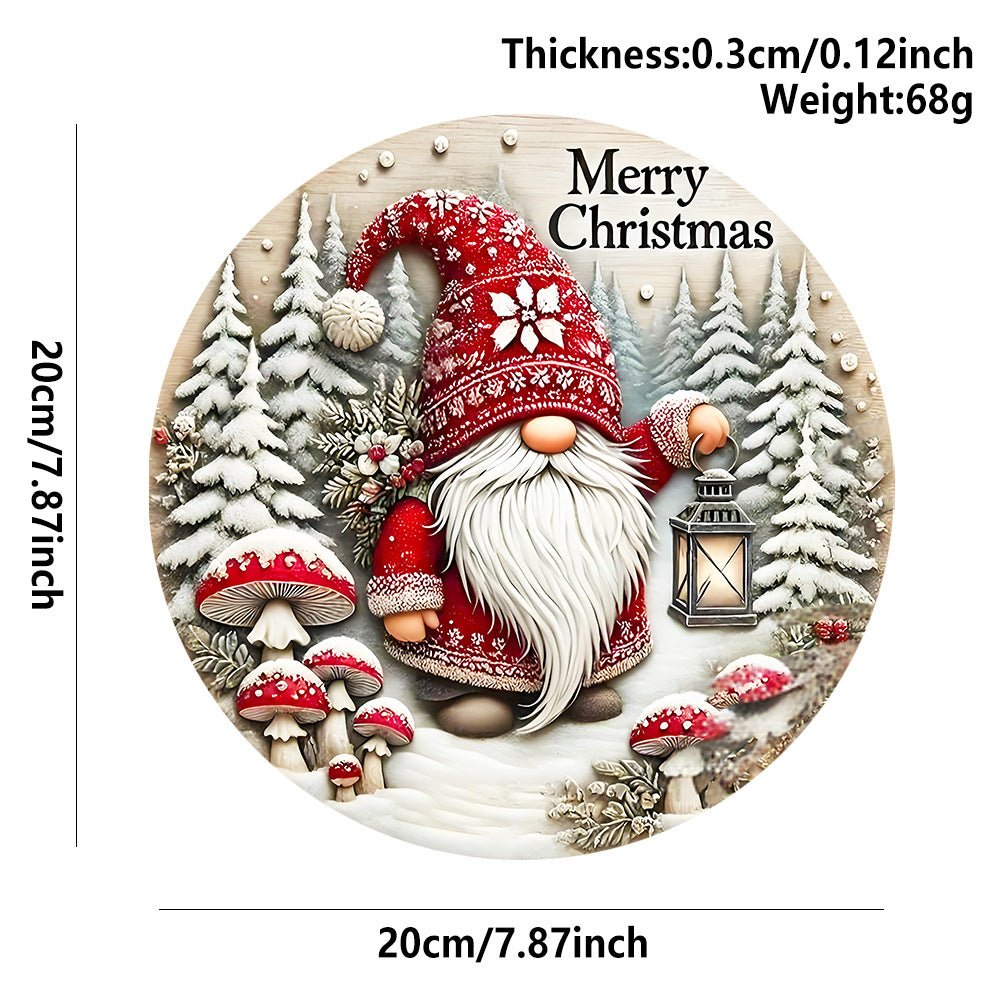 in stock Christmas Creative Hanging Wooden Crafts Round Door Sign Wooden Tag Series Decorative Pendant