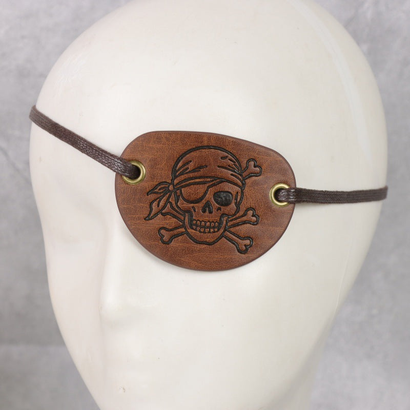 Halloween Pirates of the Caribbean Single Eye Mask Vintage Leather Single Eye Mask Medieval Gothic Single Eye Mask