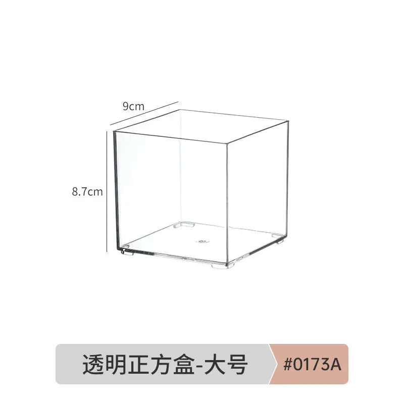 Desktop Storage Box Drawer Built-in Partition Transparent Acrylic Narrow Long Rectangular Cosmetic Workstation Kitchen Kasa & Pet