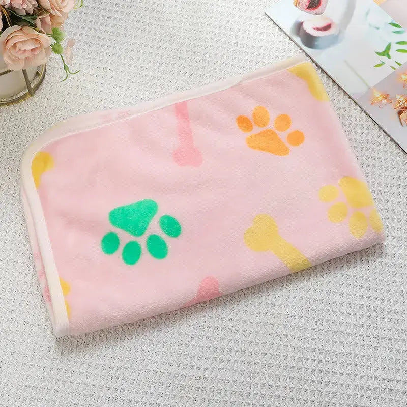 Cross-border pet blanket mat cat and dog flannel blanket autumn and winter warm blanket pet sleeping mat wholesale Kasa & Pet