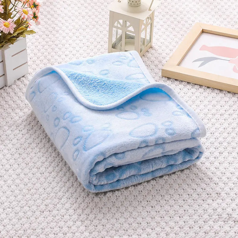 Cross-border pet blanket mat cat and dog flannel blanket autumn and winter warm blanket pet sleeping mat wholesale Kasa & Pet