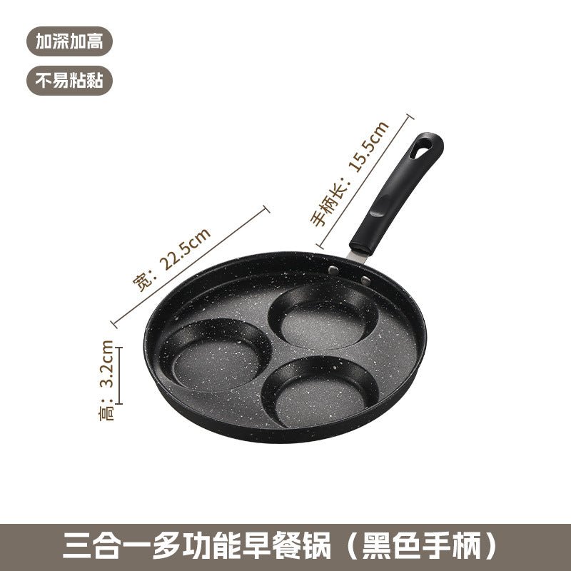 Manufacturer Wholesale Pancake Frying Pan Flats Bottom Four-Hole Non-Stick Pan Household Omelette Artifact Breakfast Pan Kitchen Utensils Eggs - Kasa & Pet
