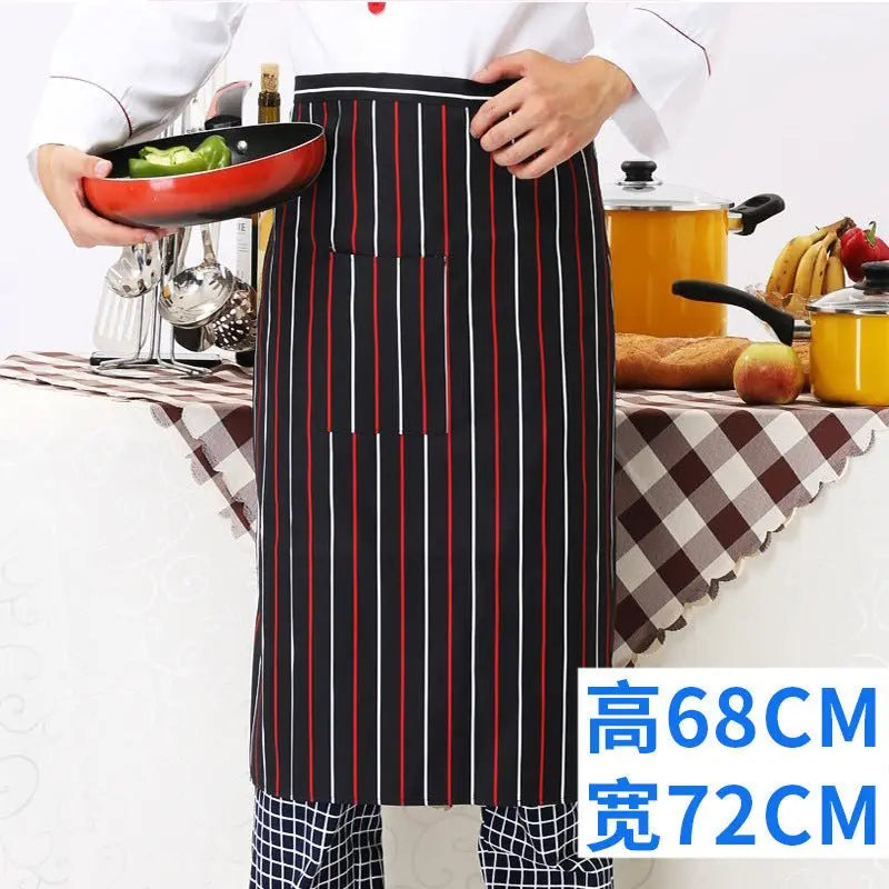 Chef work clothes apron half-length men's and women's hotel restaurant restaurant kitchen catering business special half-waist - Kasa & Pet