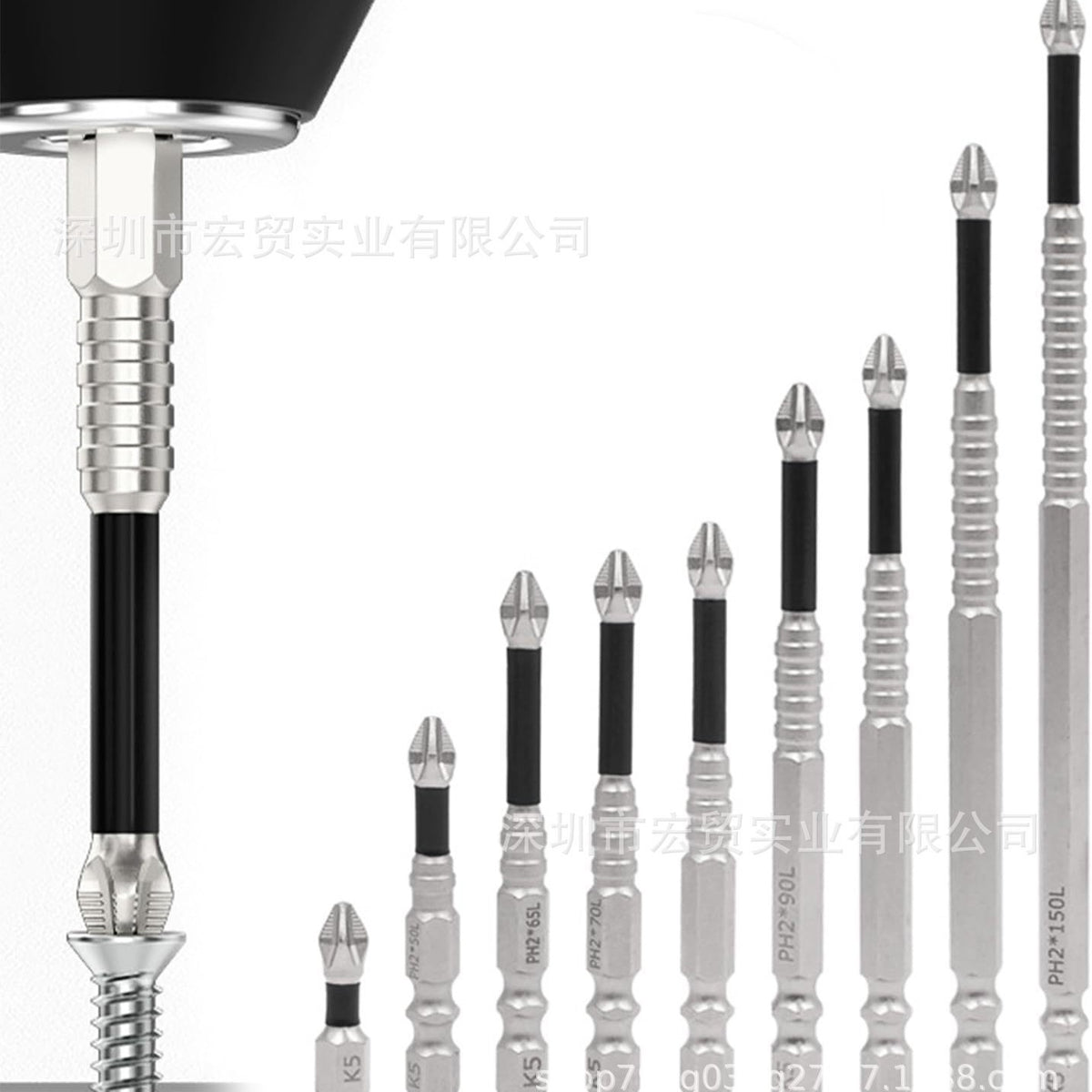 K5 anti-impact non-slip batch head with threaded cross strong magnetic drill starting head super hard hexagonal suit electric screwdriver