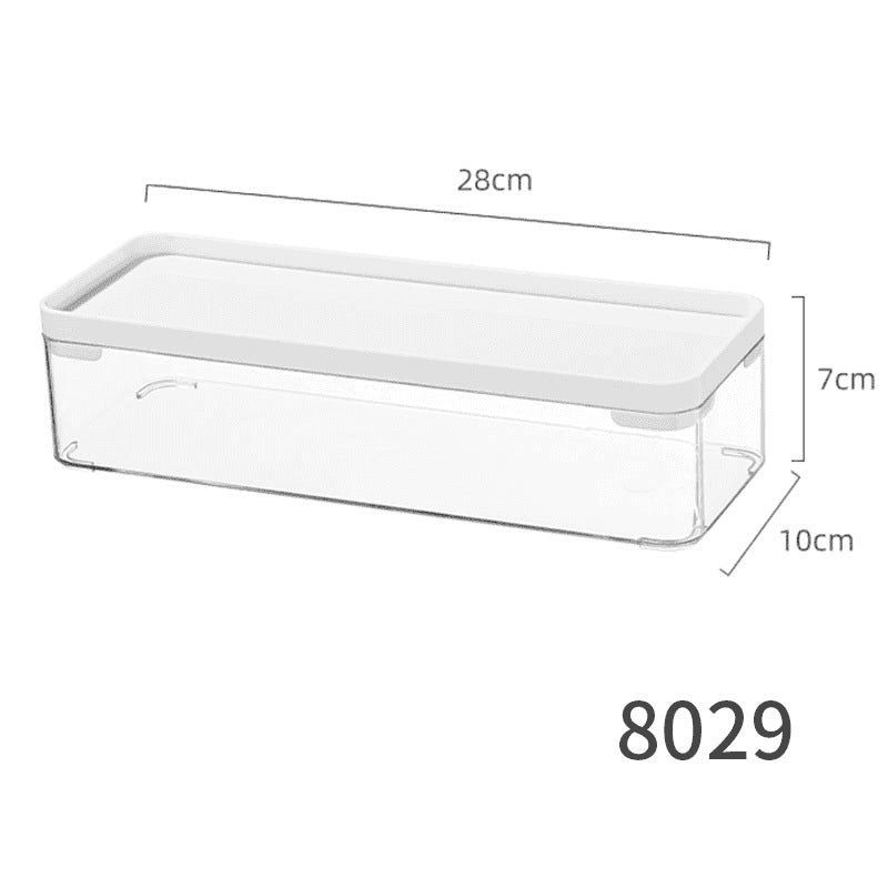 Food-Grade Storage Box, Acrylic Refrigerator Storage, Desktop Book Storage Box, Student Dormitory Sundries, Facial Mask Organization