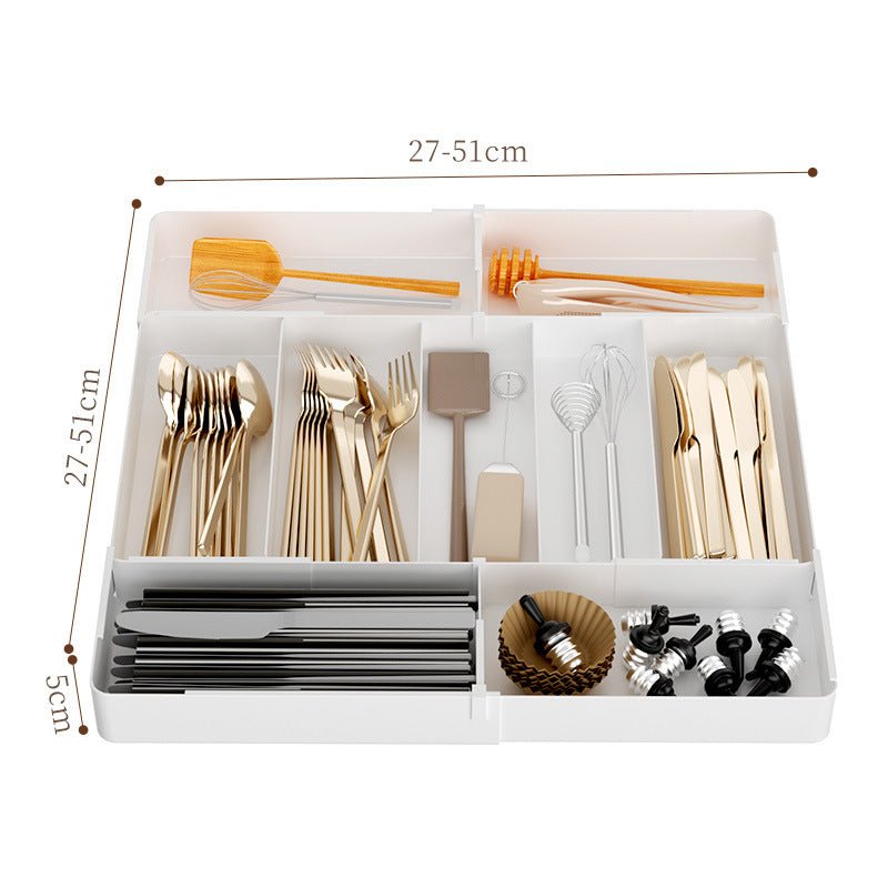 Kitchen Drawer Partition Tableware Storage Box Knife and Fork Chopsticks Storage Rack Kitchenware Storage Household Cabinet Built-in Partition - Kasa & Pet