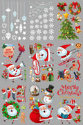 Christmas decorations door stickers shop scene layout wreath small pendant window glass stickers Christmas tree old man