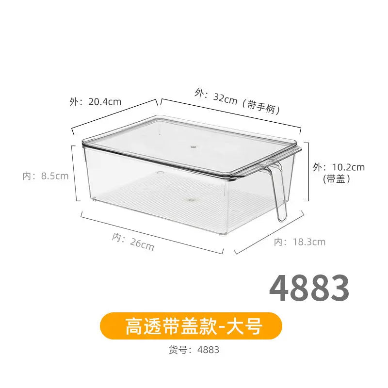 Desktop Storage Box with Lid Flip-Top Rectangular Transparent Acrylic Storage Box Kitchen Cosmetics Sundry Work Station Kasa & Pet