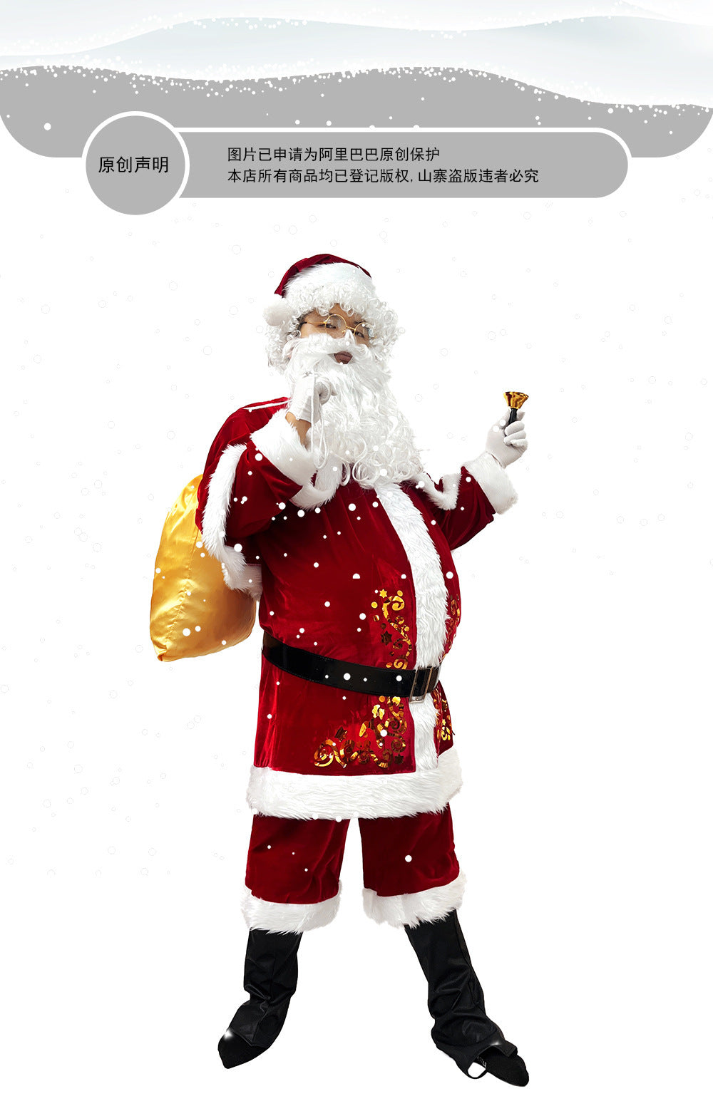 European and American Cross-Border Christmas Clothing Long-Sleeved Women's Christmas Dress Thickeneded Santa Claus with Shawl Christmas Queen Costume