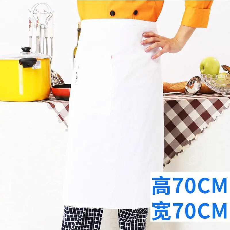 Chef work clothes apron half-length men's and women's hotel restaurant restaurant kitchen catering business special half-waist - Kasa & Pet