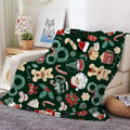 Christmas Decoration Blanket Holiday Blanket Red Festive Blanket Christmas Tree Polo Sofa Blanket Flannel Blanket
