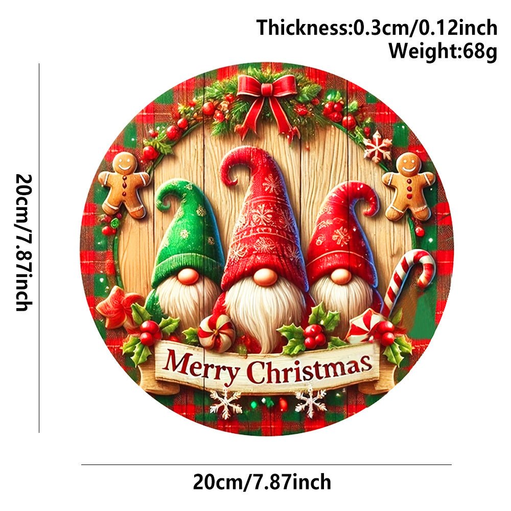 in stock Christmas Creative Hanging Wooden Crafts Round Door Sign Wooden Tag Series Decorative Pendant