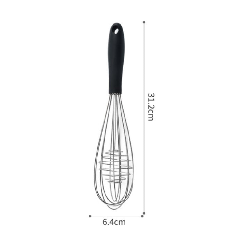 Silicone kitchenware suit 8-piece set stainless steel tube handle spatula baking scraper egg beater cooking hot pot spoon - Kasa & Pet