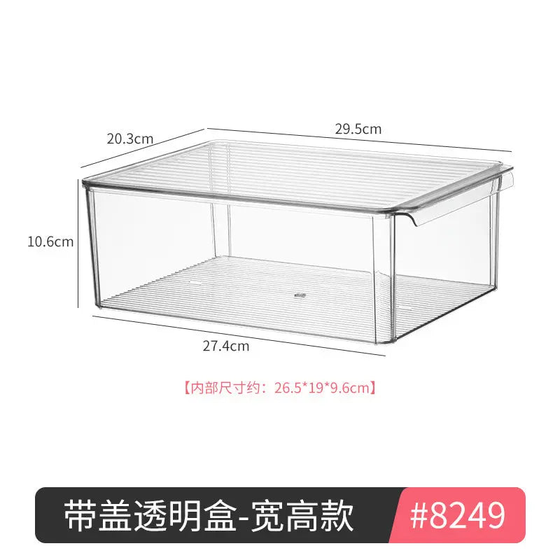 Desktop Storage Box with Lid Flip-Top Rectangular Transparent Acrylic Storage Box Kitchen Cosmetics Sundry Work Station Kasa & Pet
